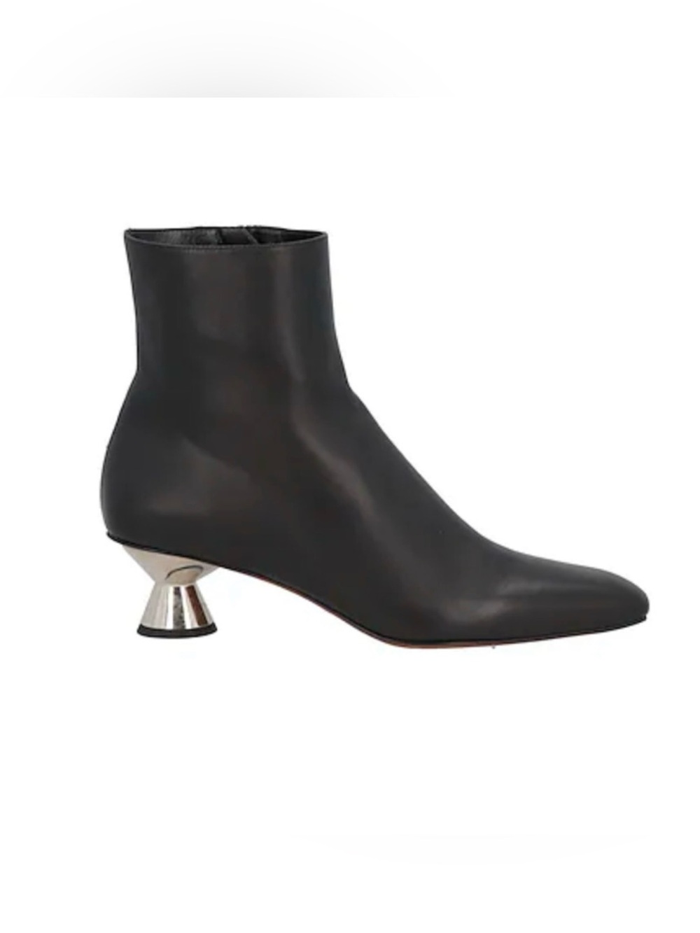 PROENZA SCHOULER BLACK VASE METALLIC HEEL LAMBSKIN LEATHER BOOTS BOOTIE 36 6